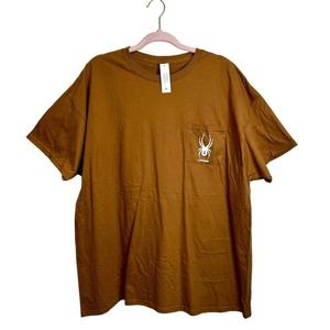 NWT Athletic Works‎ SPYDER Shirt Men’s sz. 2XL Brown Short Sleeve Casual Top